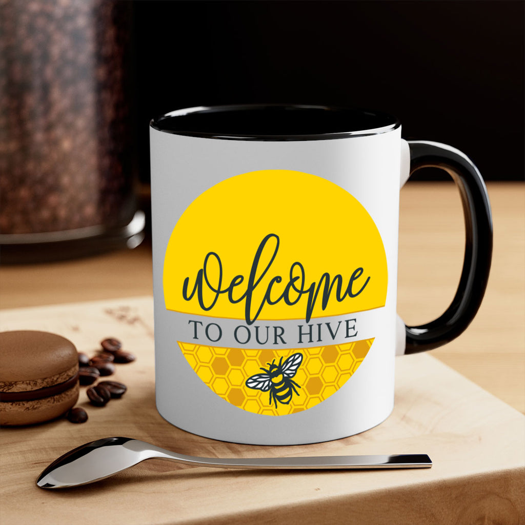 Welcome to our Hive complete yellow590#- spring-Mug / Coffee Cup