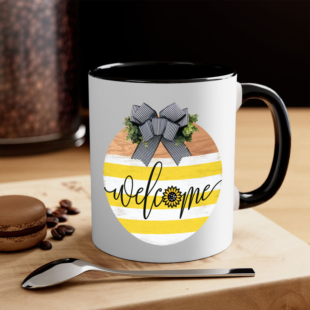 Welcome with sunflower Mockup591#- spring-Mug / Coffee Cup