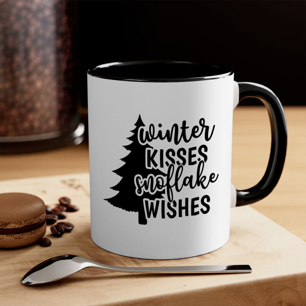 Winter Kisses Snoflake Wishes518#- winter-Mug / Coffee Cup