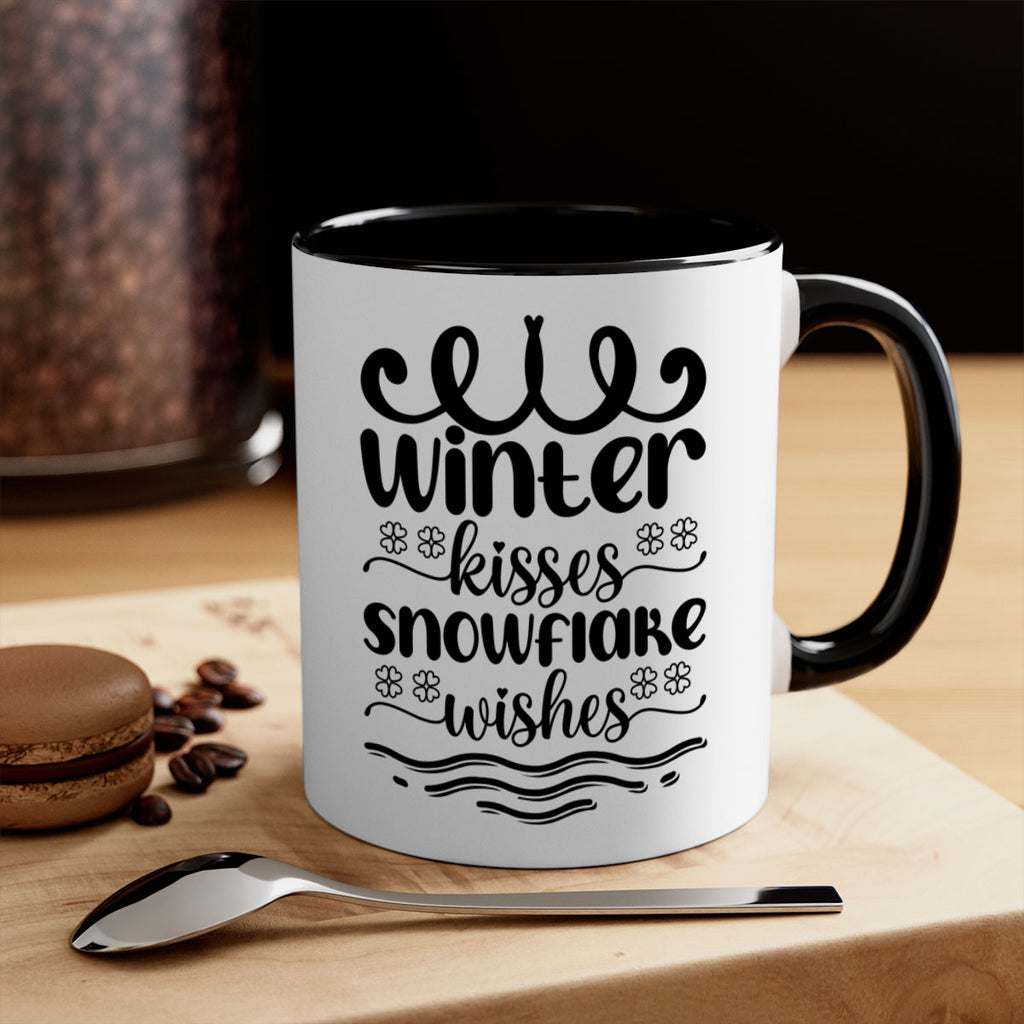 Winter Kisses Snowflake Wishes 562#- winter-Mug / Coffee Cup