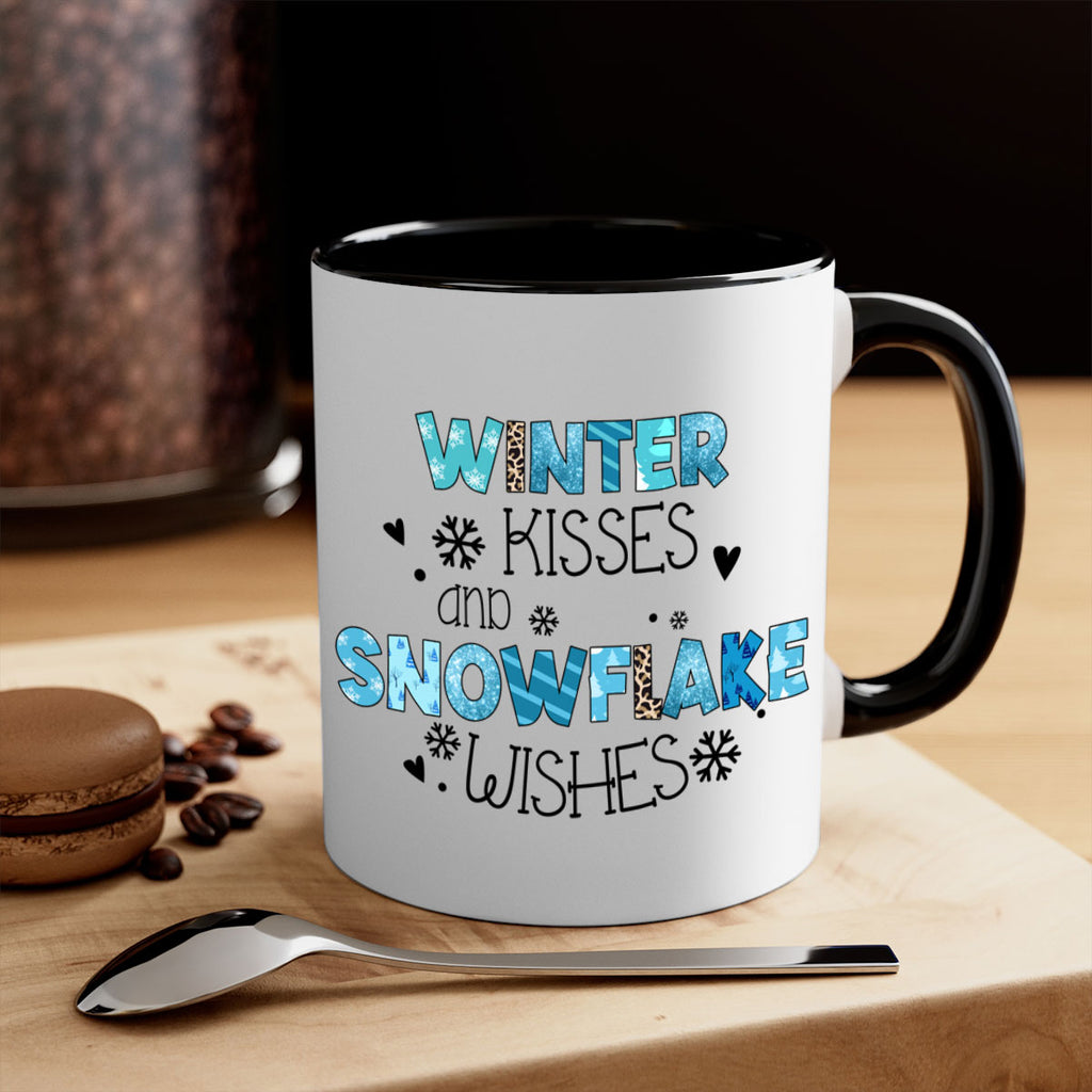 Winter kisses and snowflake wishes 571#- winter-Mug / Coffee Cup