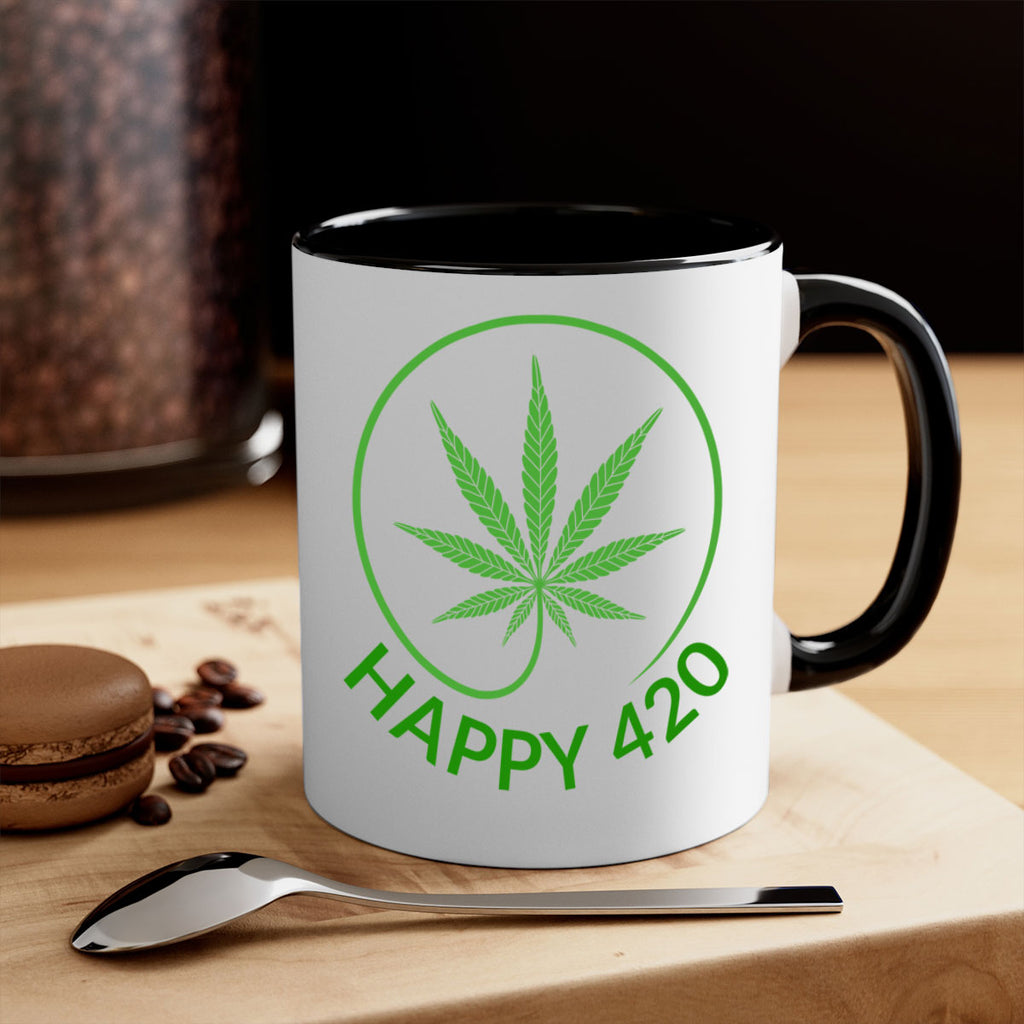 happy 420 100#- marijuana-Mug / Coffee Cup