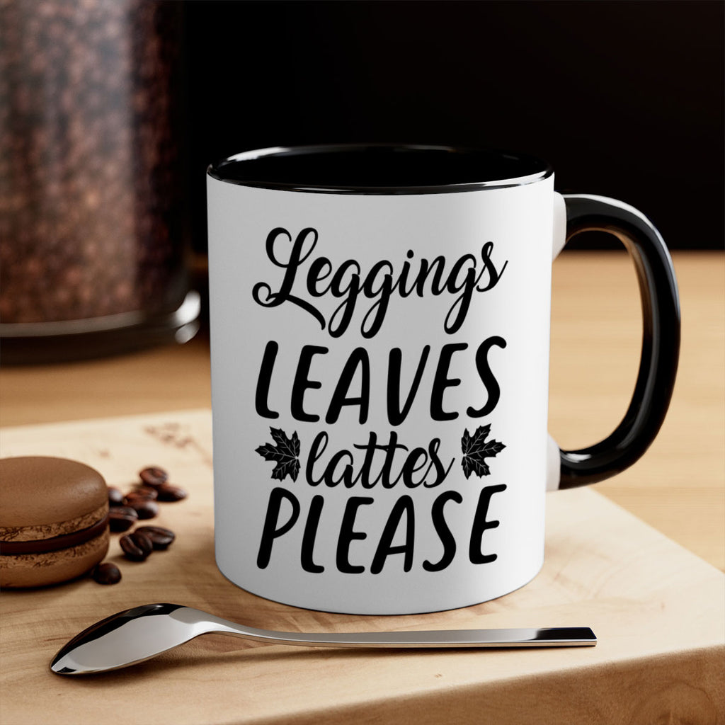 leggings leaves lattes please 397#- fall-Mug / Coffee Cup