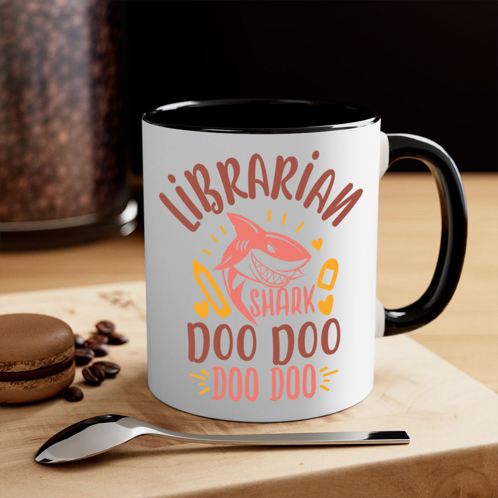 librarian shark doo doo 2#- librarian-Mug / Coffee Cup