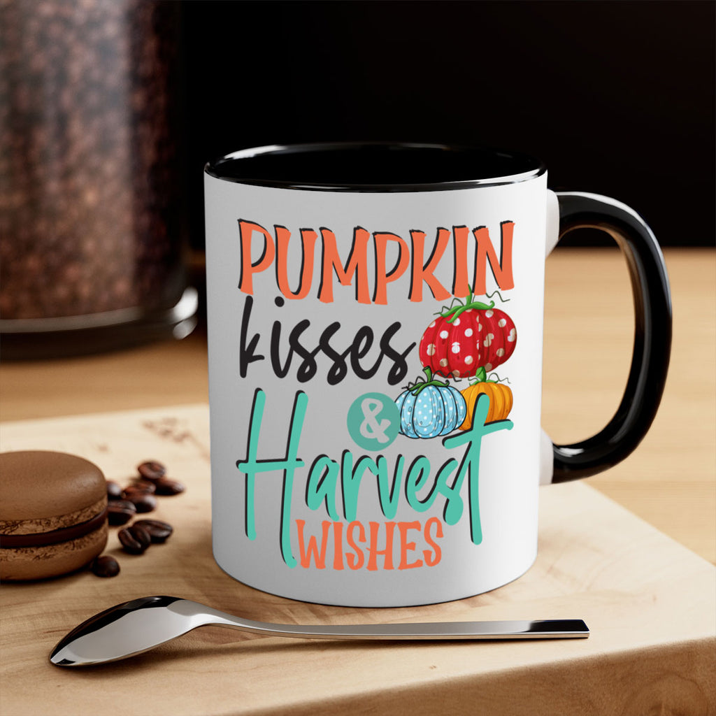 pumpkin kisses harvest wishes 526#- fall-Mug / Coffee Cup