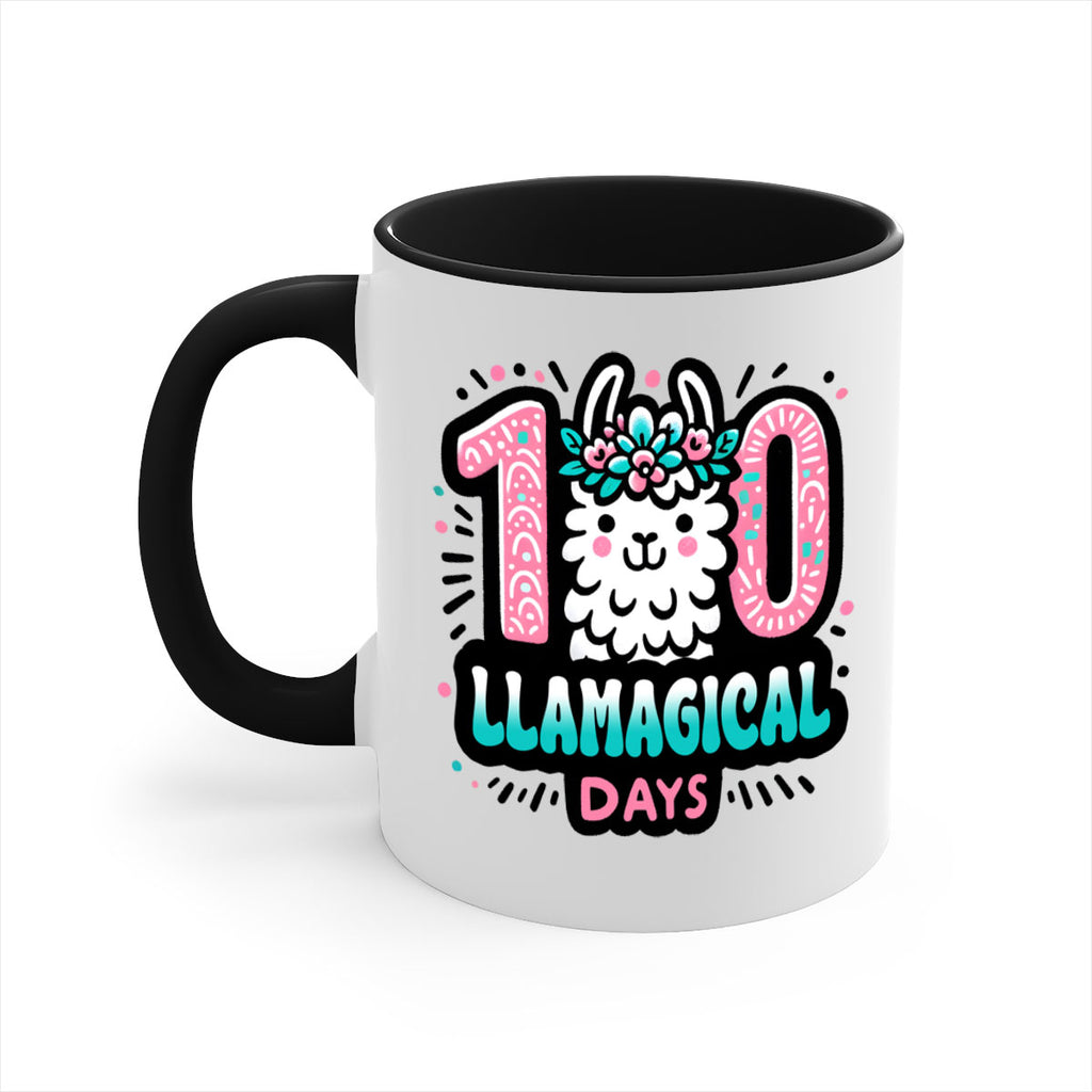 100 Llamagical Days Sublimation 35#- 100 days-Mug / Coffee Cup