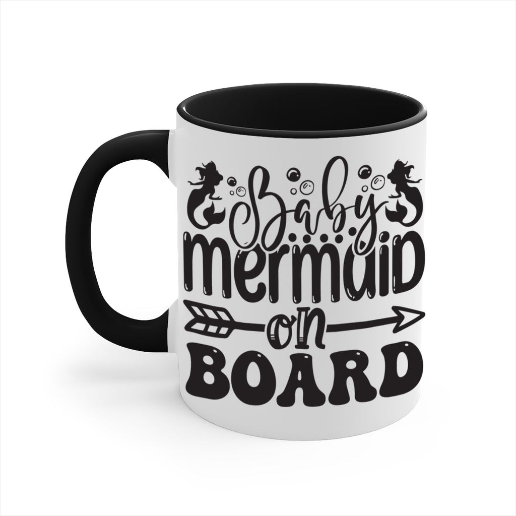 Baby mermaid on board 34#- mermaid-Mug / Coffee Cup