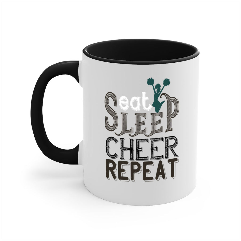 Eat sleep cheer mom 1318#- football-Mug / Coffee Cup