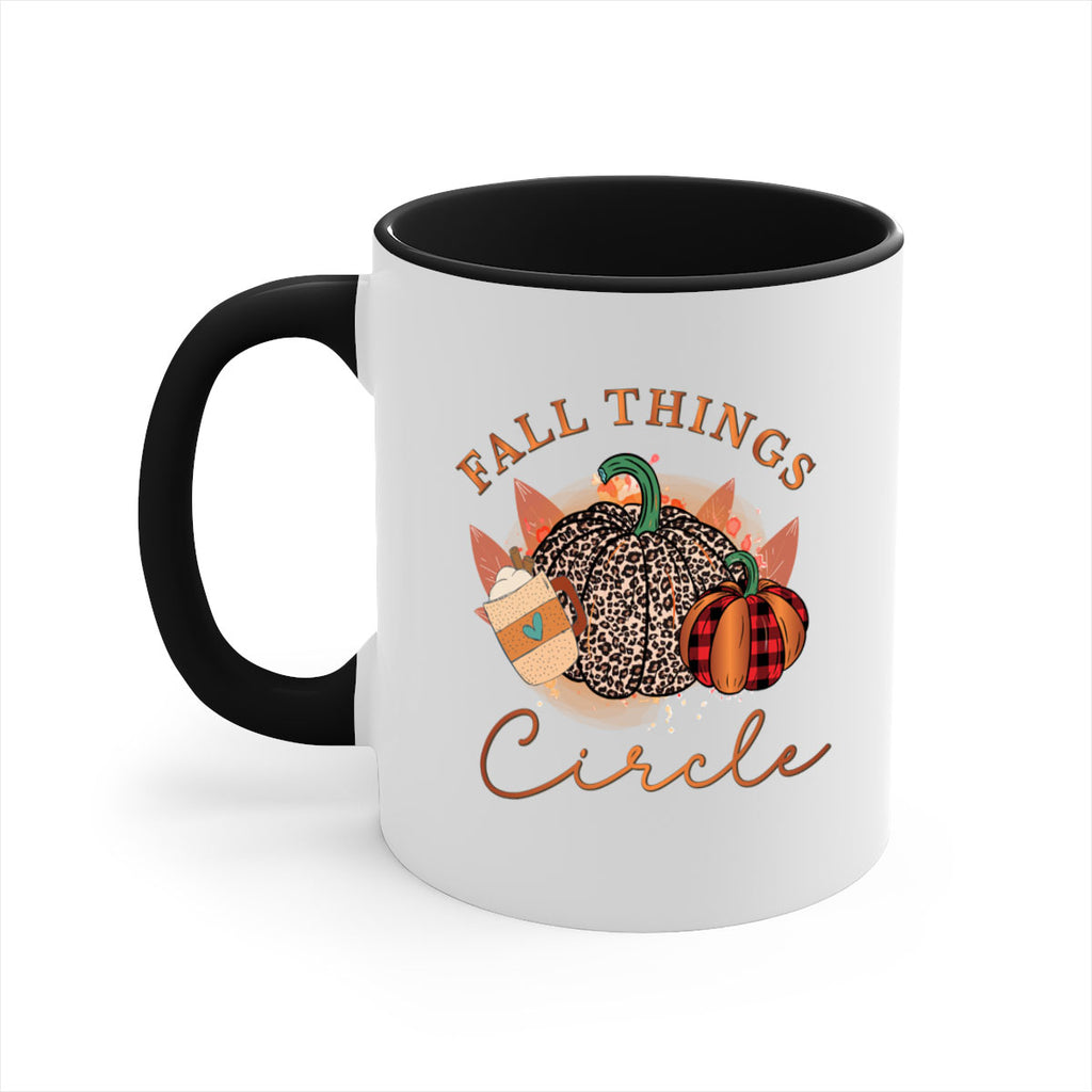 Fall Things Circle 133#- fall-Mug / Coffee Cup