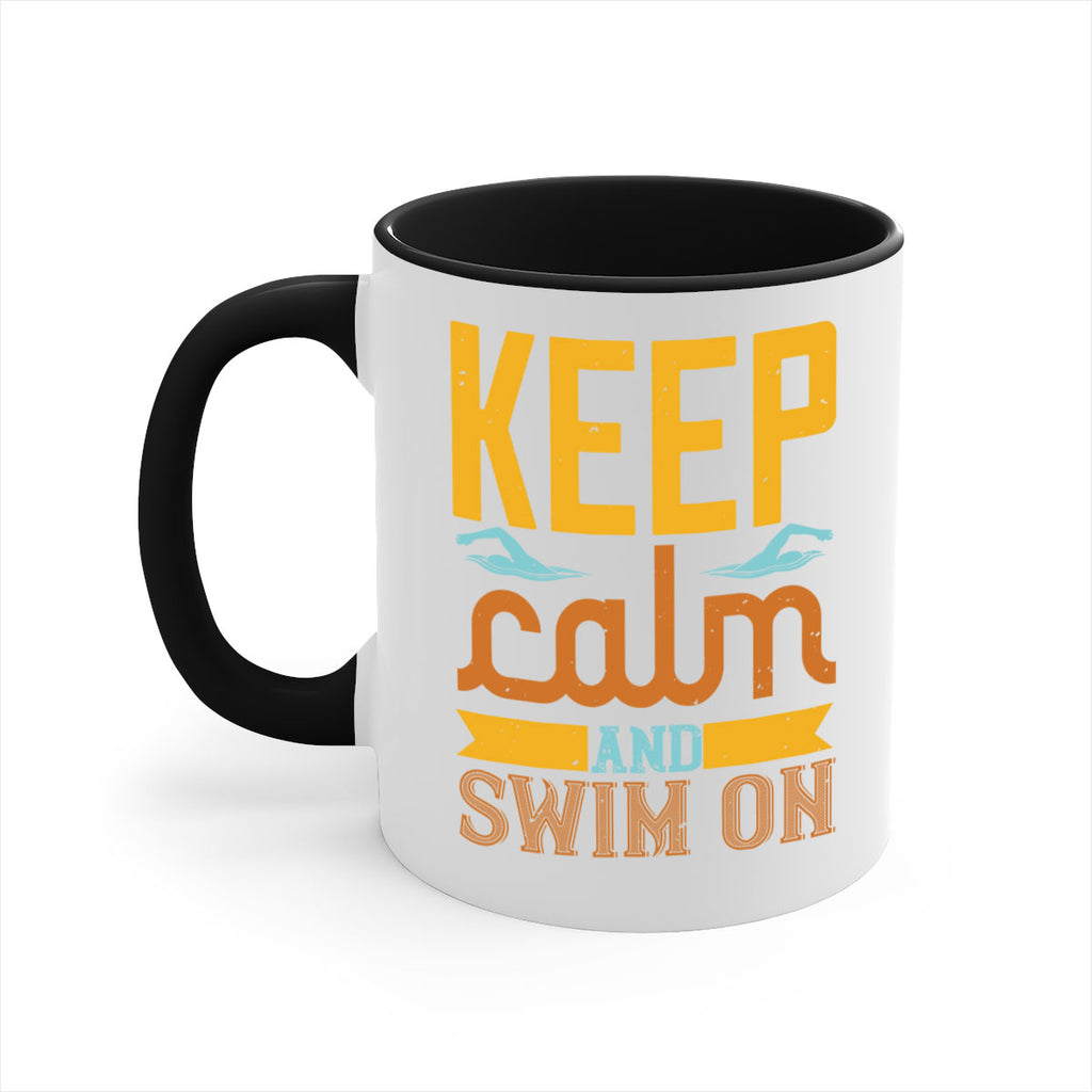 KEEP CALM AND SWIM ON 959#- swimming-Mug / Coffee Cup