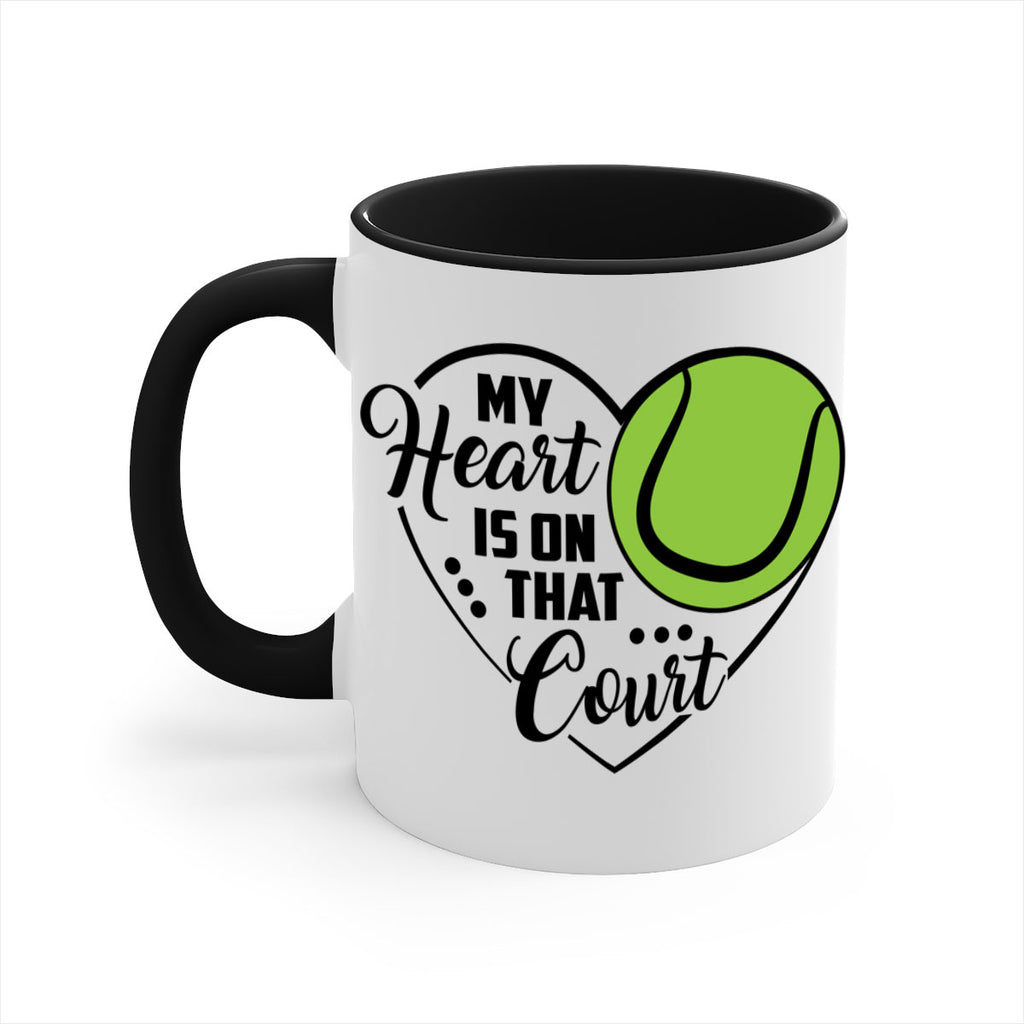 My heart is on that court 640#- tennis-Mug / Coffee Cup