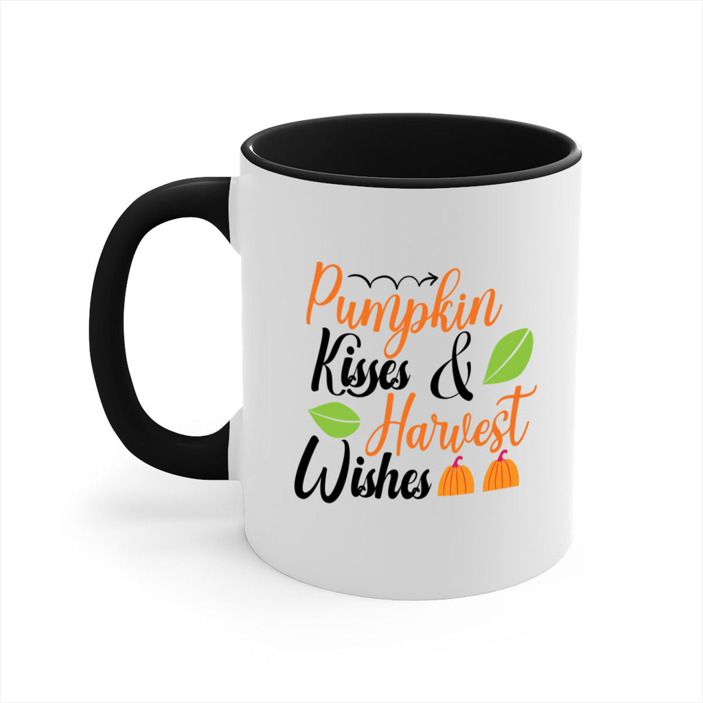 Pumpkin Kisses Harvest Wishes 523#- fall-Mug / Coffee Cup