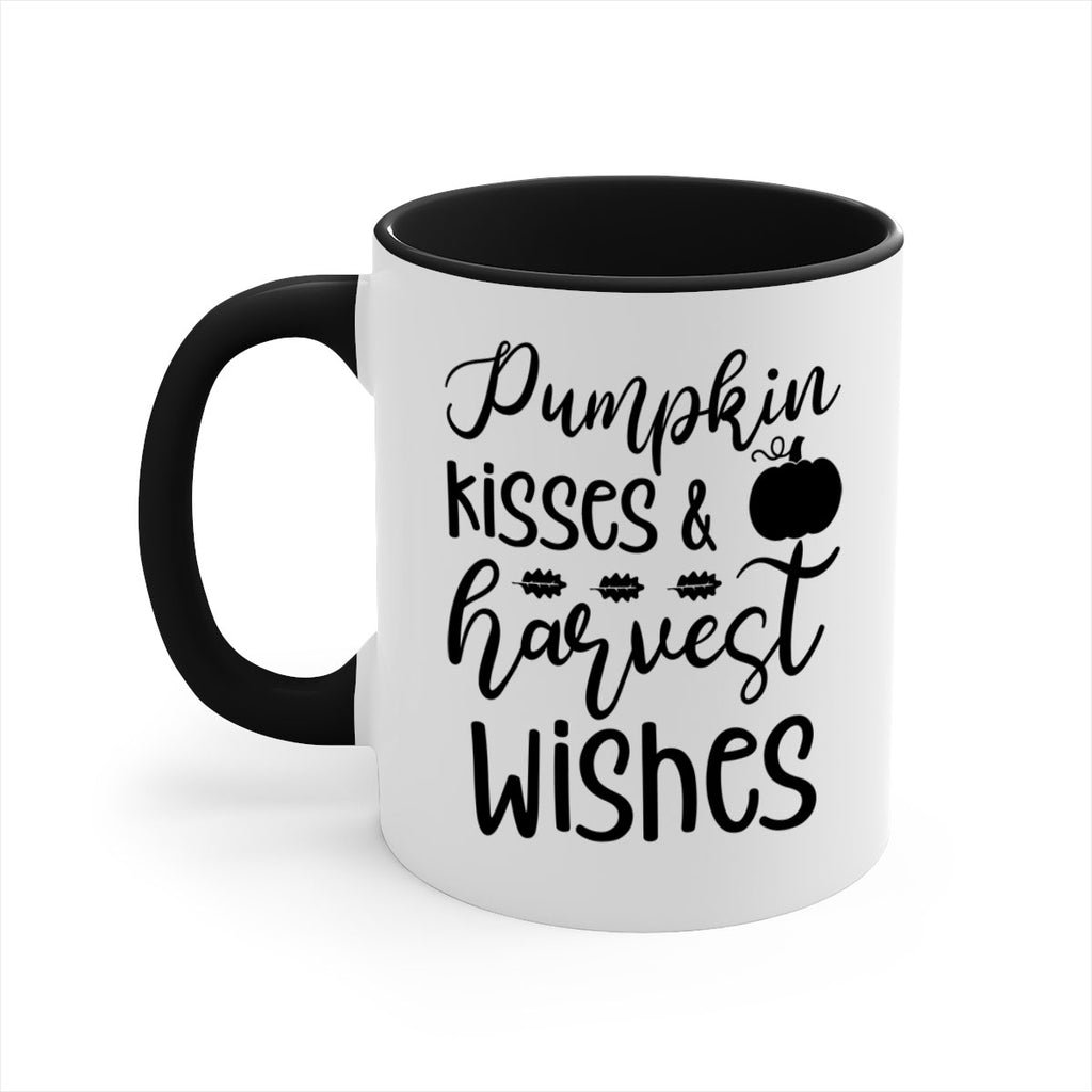 Pumpkin Kisses Harvest Wishes 525#- fall-Mug / Coffee Cup