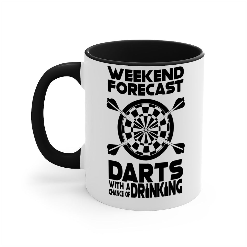 Weekend forecast Darts with a chance of drinking 110#- darts-Mug / Coffee Cup