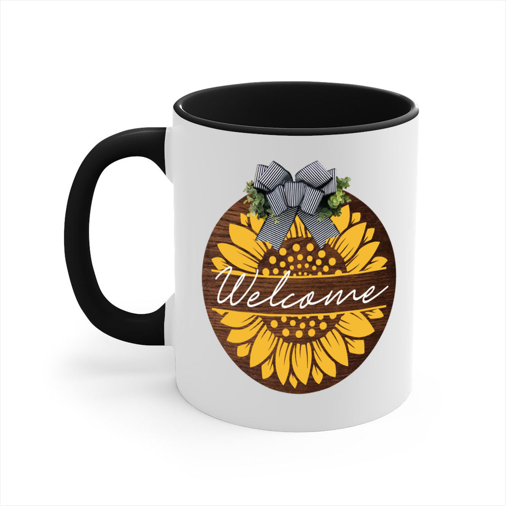 Welcome Sunflower Mockup584#- spring-Mug / Coffee Cup