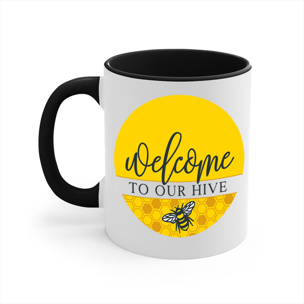 Welcome to our Hive complete yellow590#- spring-Mug / Coffee Cup