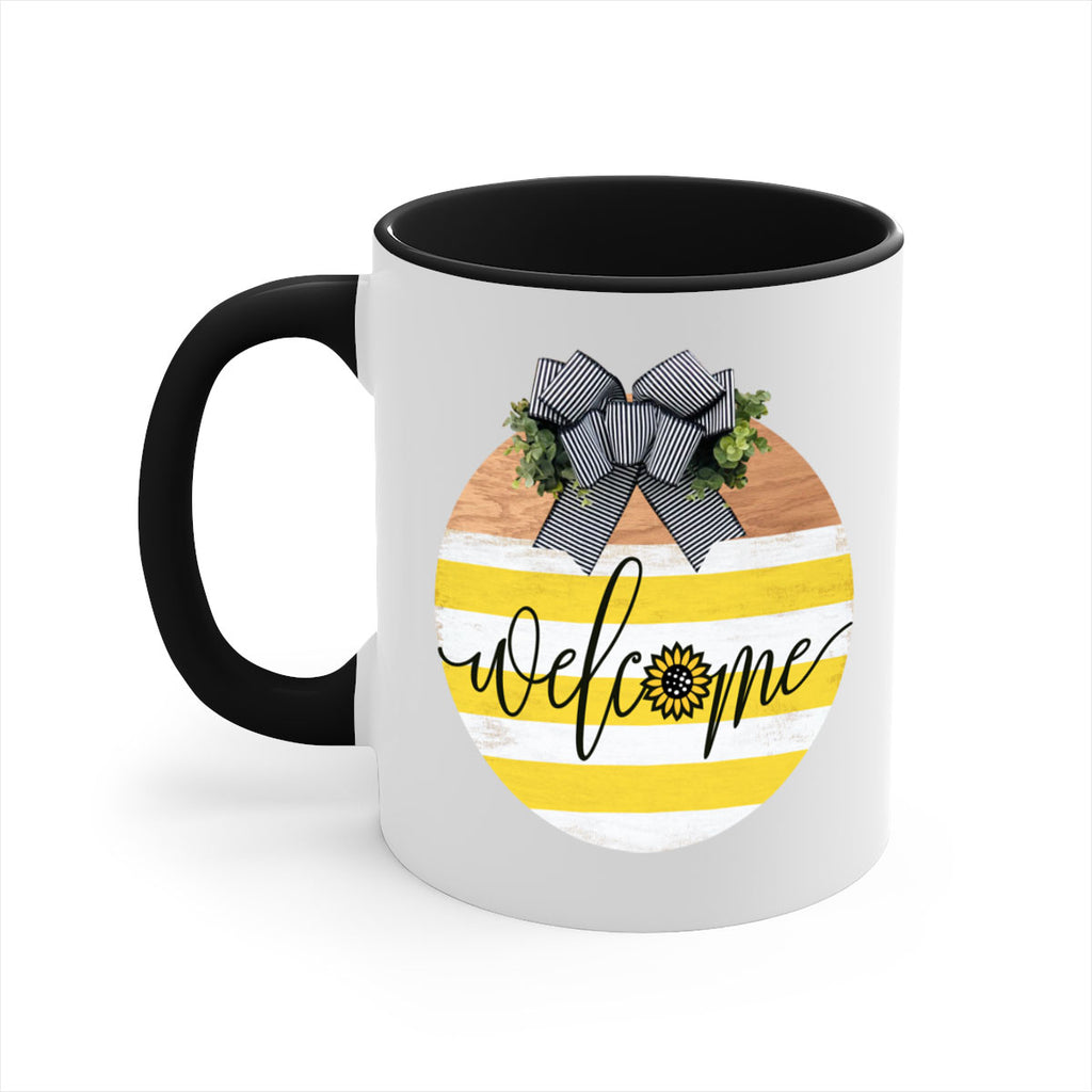 Welcome with sunflower Mockup591#- spring-Mug / Coffee Cup