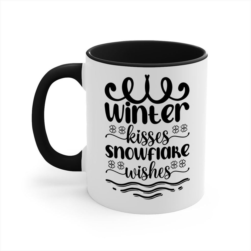 Winter Kisses Snowflake Wishes 562#- winter-Mug / Coffee Cup