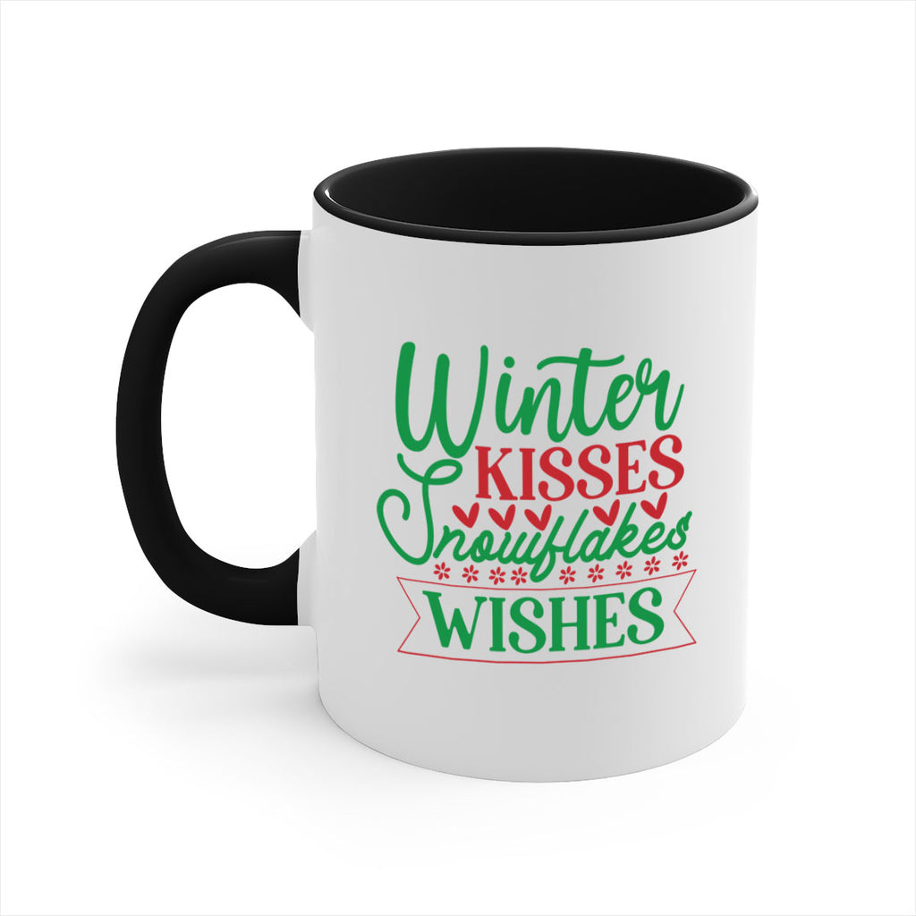 Winter Kisses Snowflakes Wishes 522#- winter-Mug / Coffee Cup