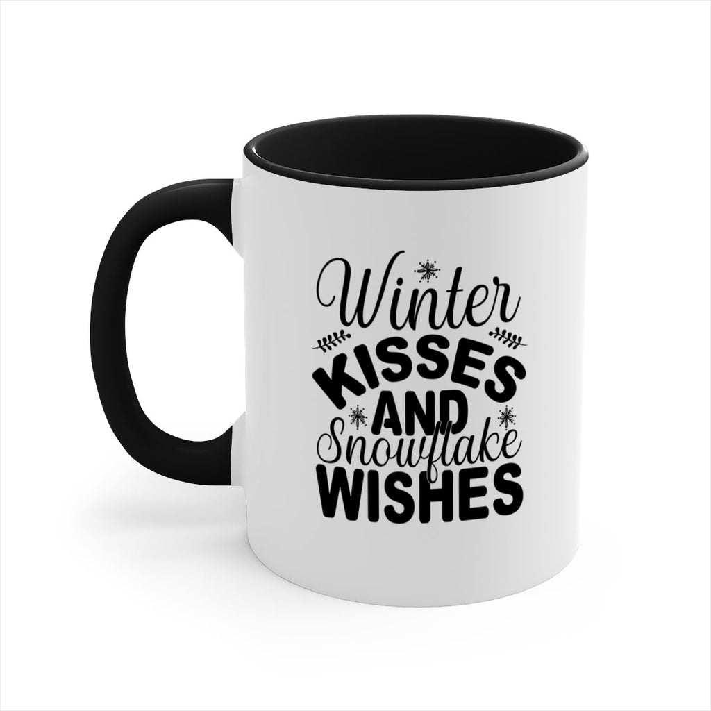 Winter Kisses and Snowflake Wishes 514#- winter-Mug / Coffee Cup