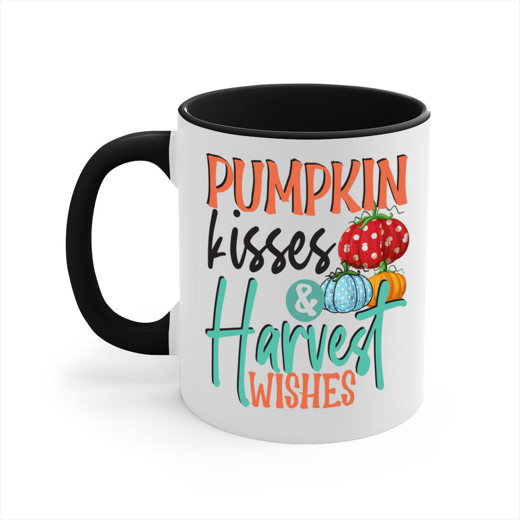 pumpkin kisses harvest wishes 526#- fall-Mug / Coffee Cup