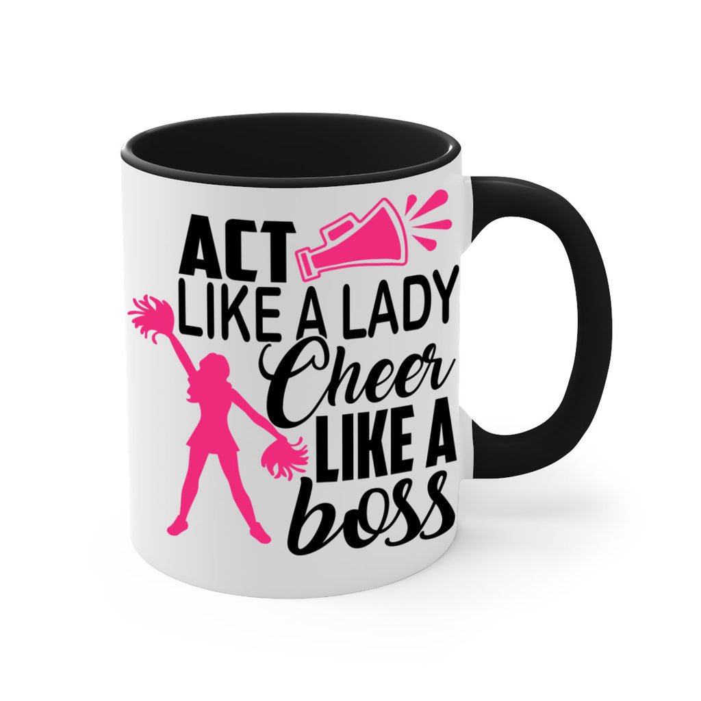 Act like a lady Cheer like a boss 1486#- cheer-Mug / Coffee Cup