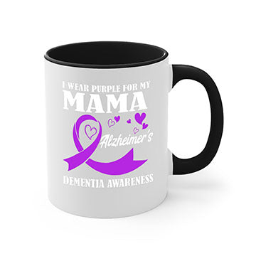 Alzheimers And Dementia I Wear Purple For My Warrior Mama 20#- alzheimers-Mug / Coffee Cup