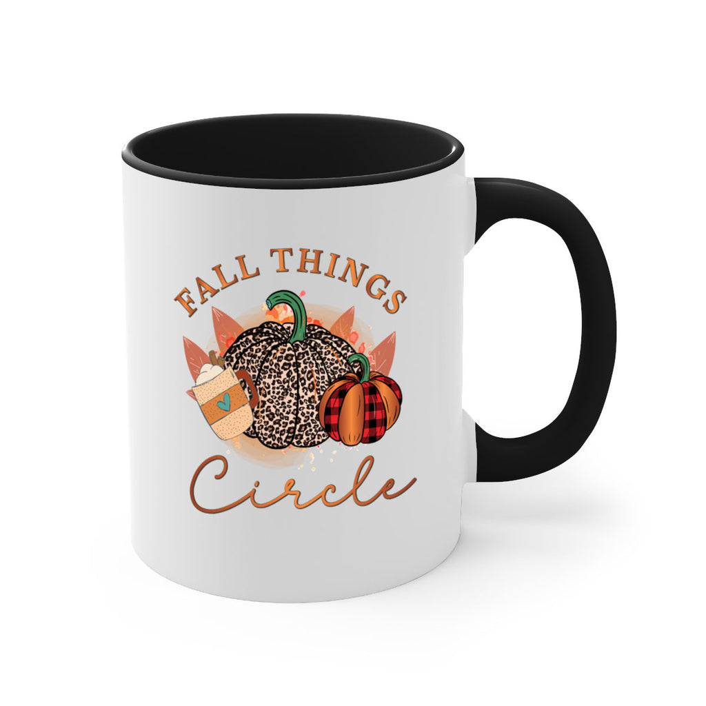 Fall Things Circle 133#- fall-Mug / Coffee Cup