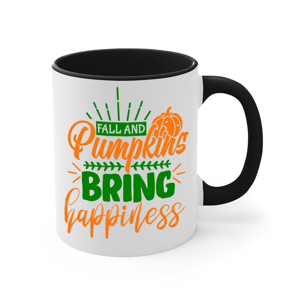 Fall and Pumpkins Bring Happiness 85#- fall-Mug / Coffee Cup