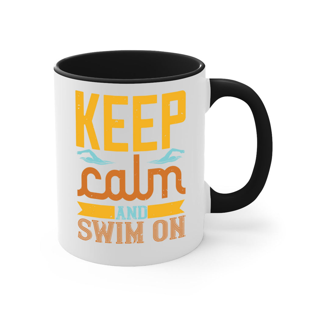 KEEP CALM AND SWIM ON 959#- swimming-Mug / Coffee Cup