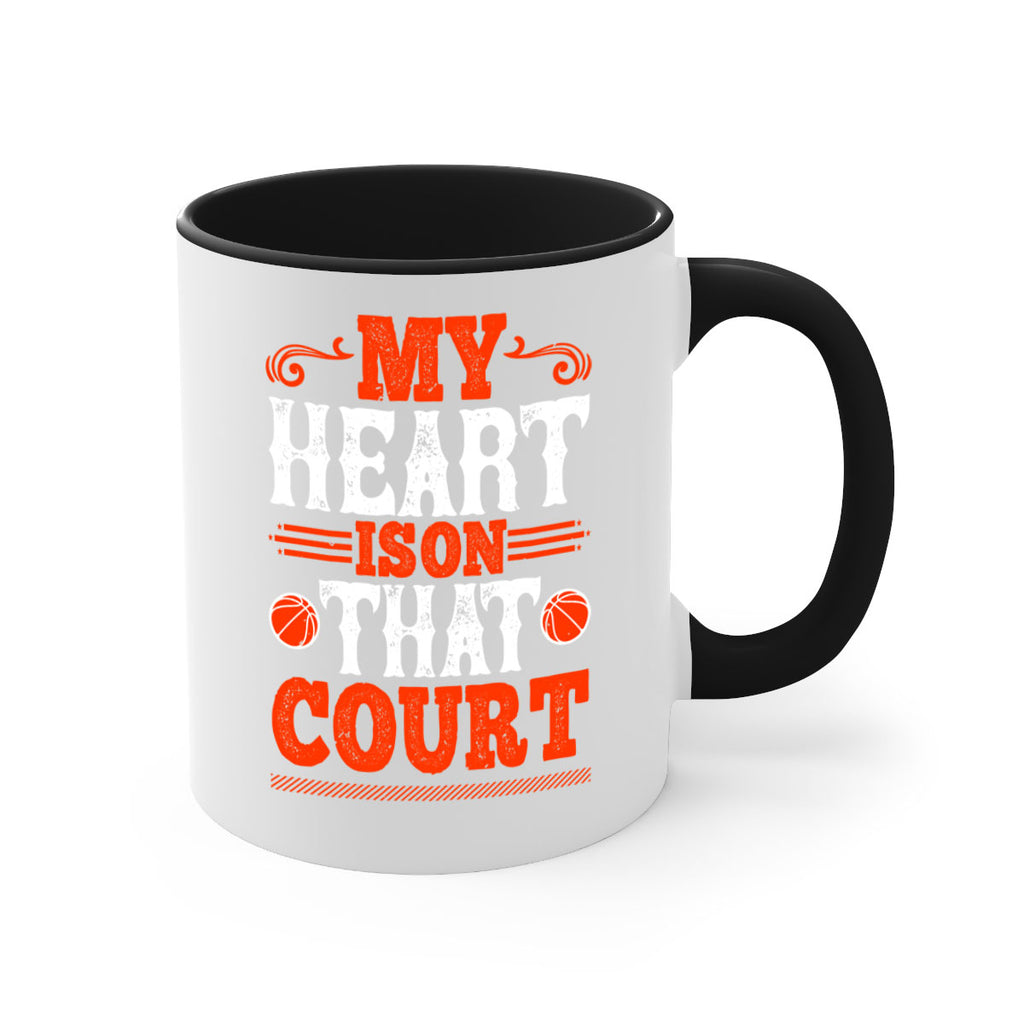 My heart is on that court 644#- basketball-Mug / Coffee Cup