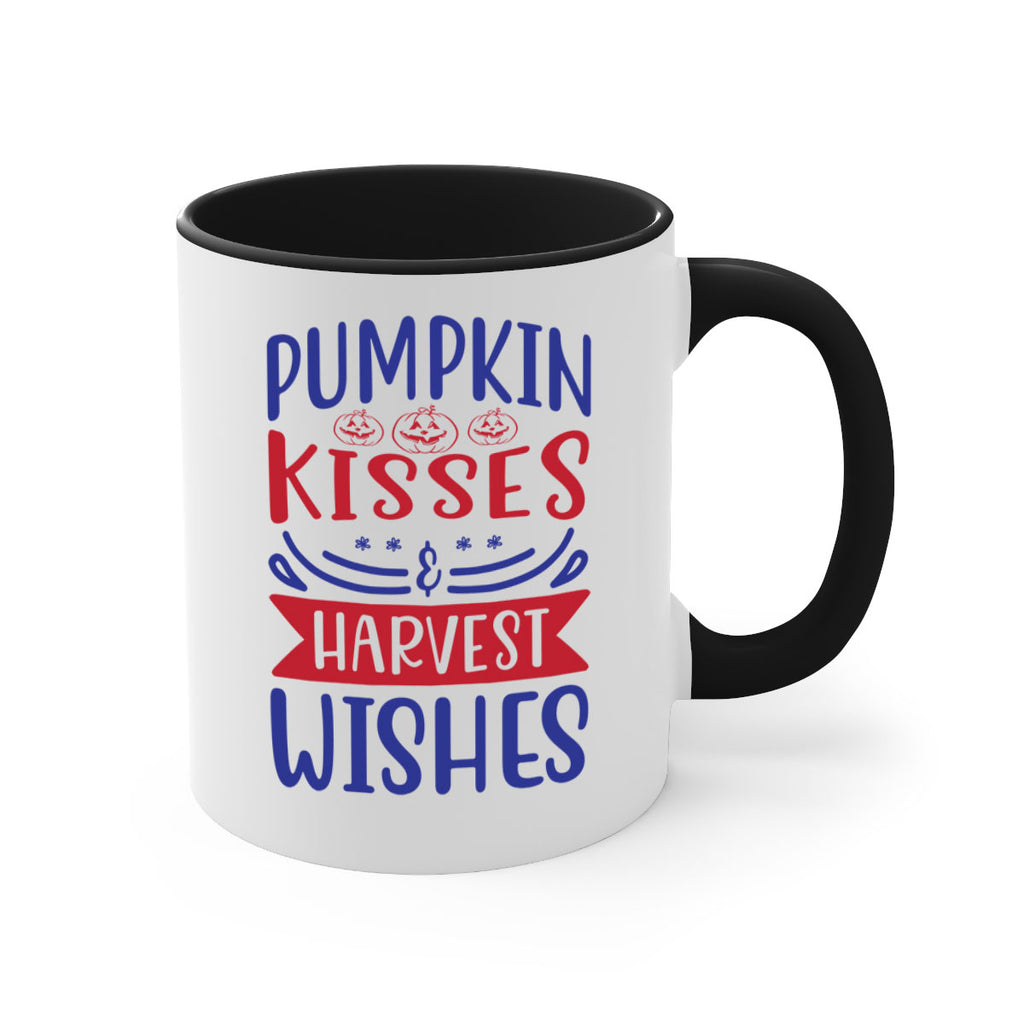Pumpkin Kisses Harvest Wishes 522#- fall-Mug / Coffee Cup