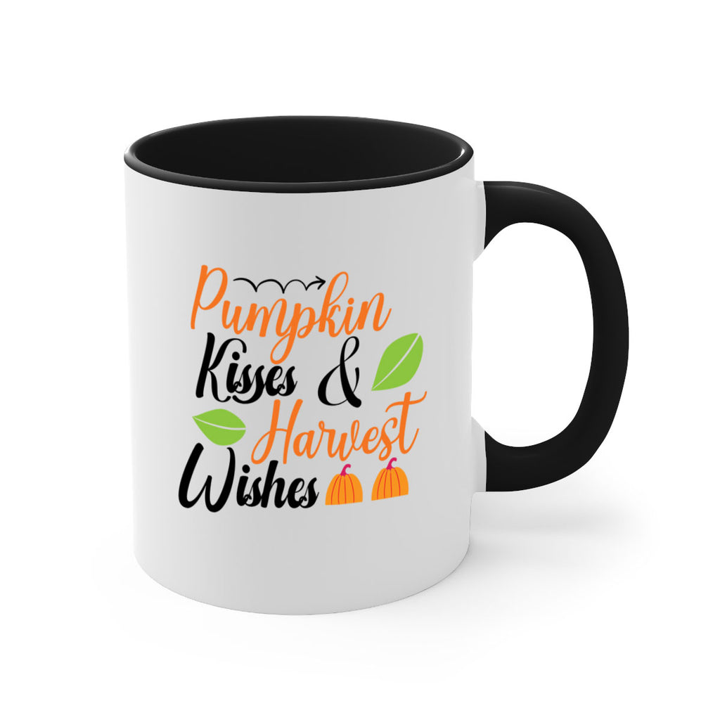 Pumpkin Kisses Harvest Wishes 523#- fall-Mug / Coffee Cup