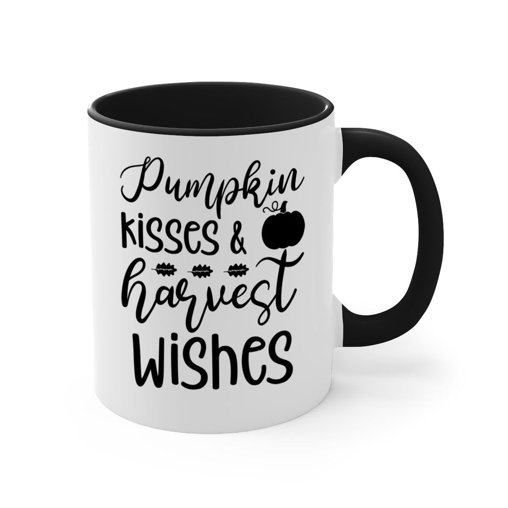 Pumpkin Kisses Harvest Wishes 525#- fall-Mug / Coffee Cup