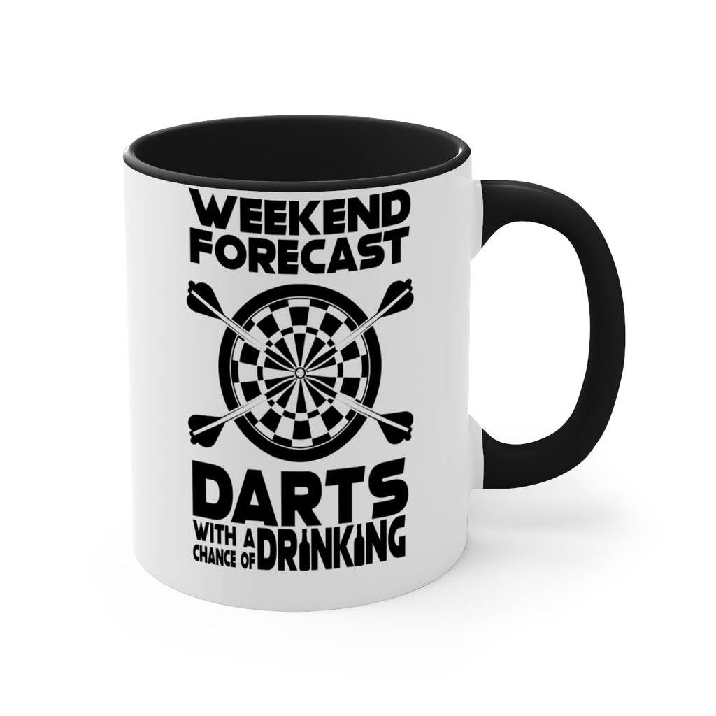 Weekend forecast Darts with a chance of drinking 110#- darts-Mug / Coffee Cup