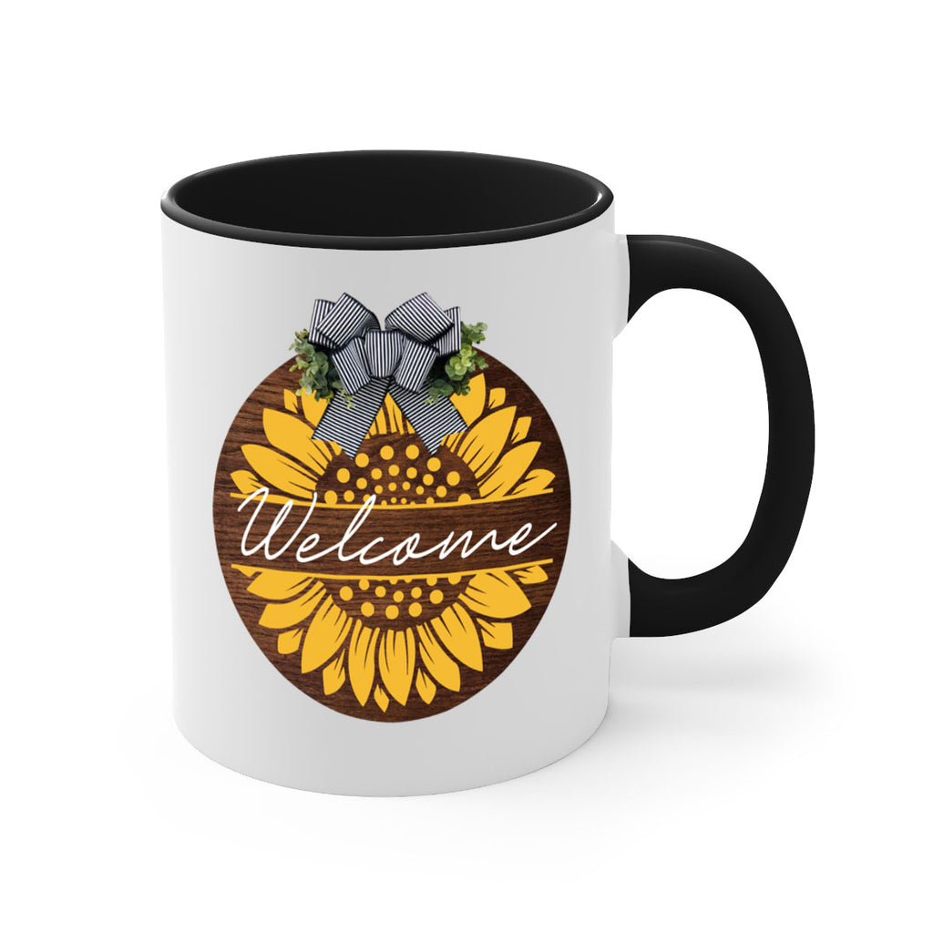 Welcome Sunflower Mockup584#- spring-Mug / Coffee Cup