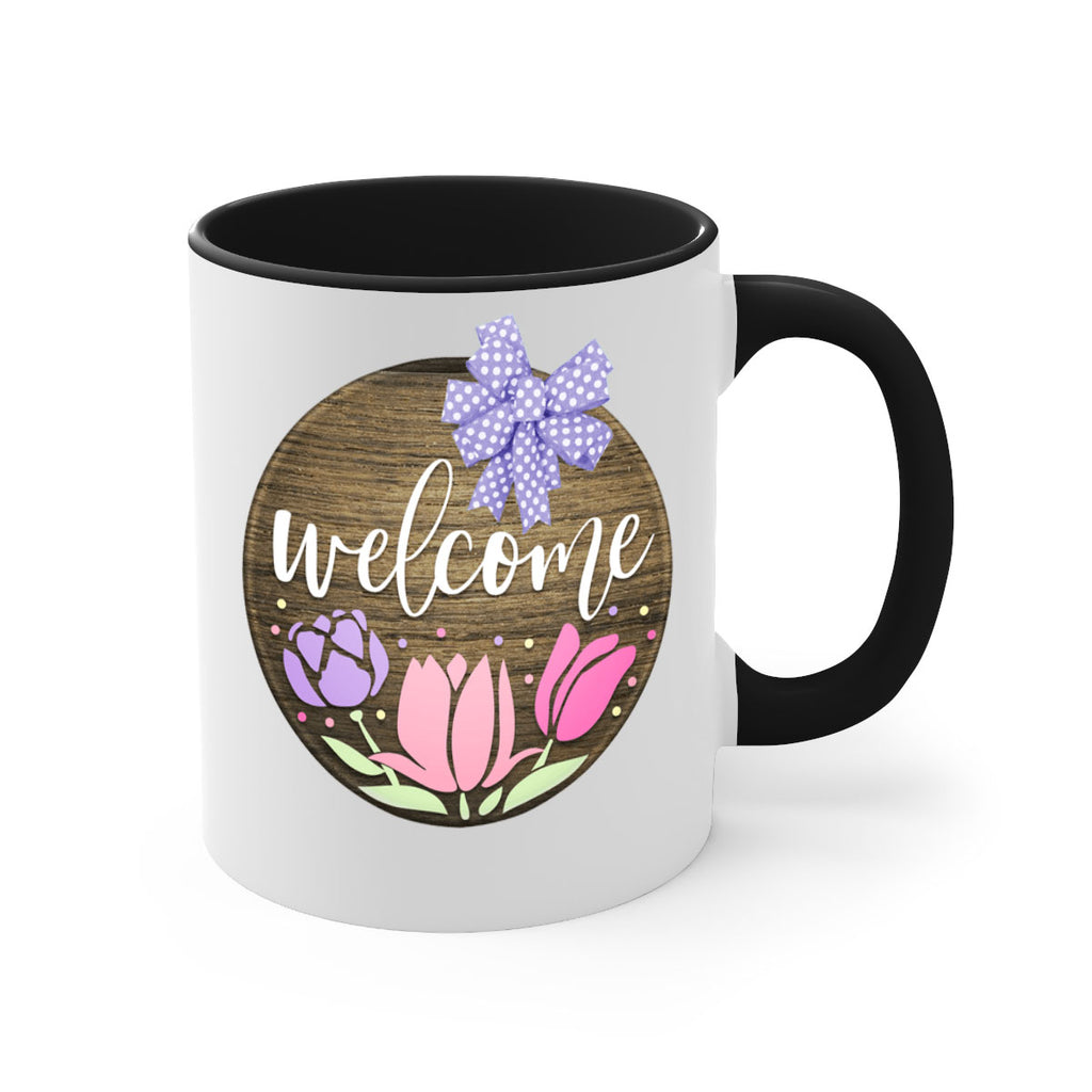 Welcome three flowers Mockup586#- spring-Mug / Coffee Cup