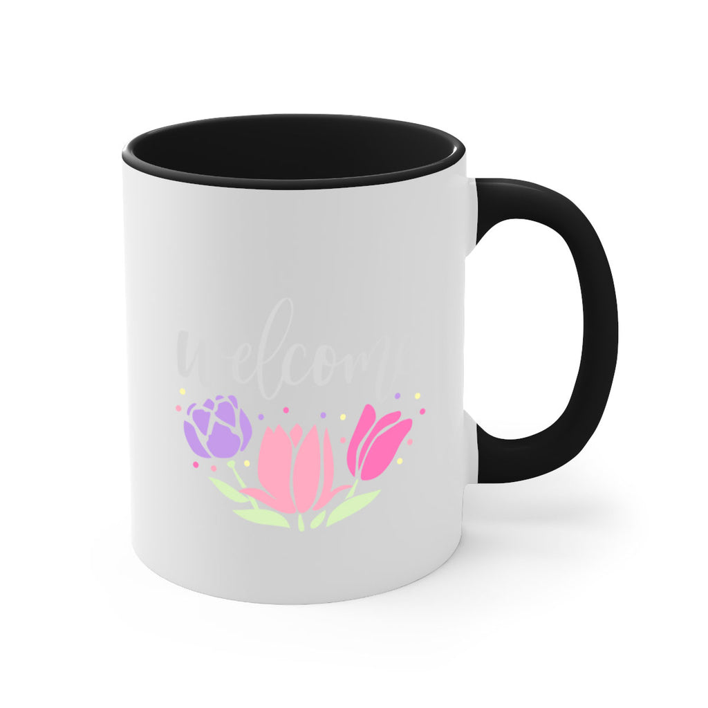 Welcome three flowers587#- spring-Mug / Coffee Cup