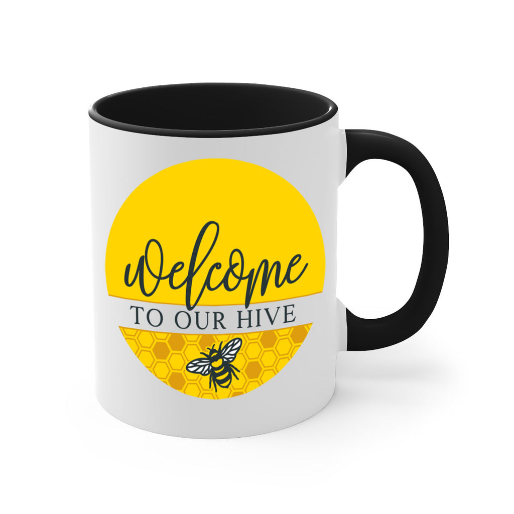 Welcome to our Hive complete yellow590#- spring-Mug / Coffee Cup