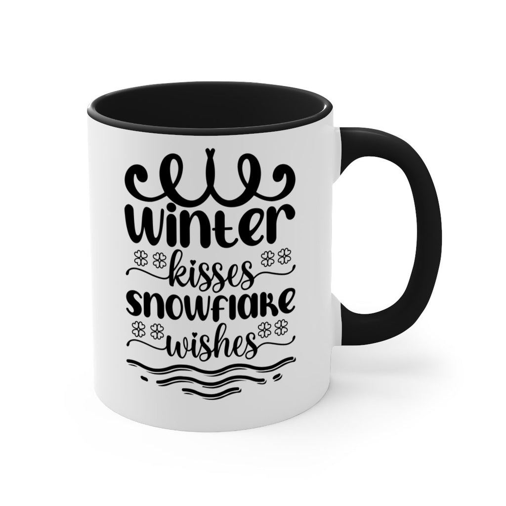 Winter Kisses Snowflake Wishes 562#- winter-Mug / Coffee Cup