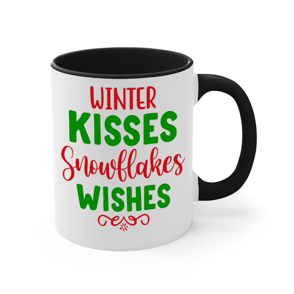 Winter Kisses Snowflakes Wishes 523#- winter-Mug / Coffee Cup