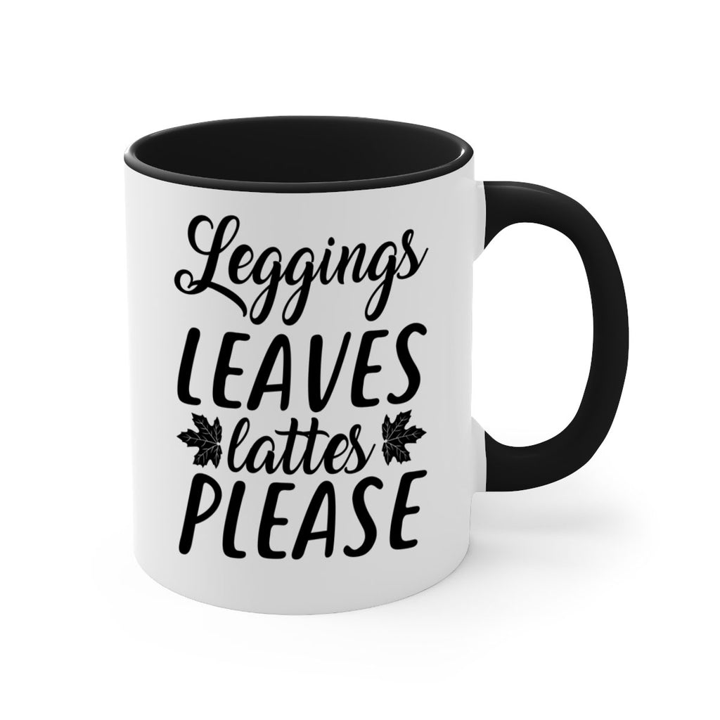 leggings leaves lattes please 397#- fall-Mug / Coffee Cup