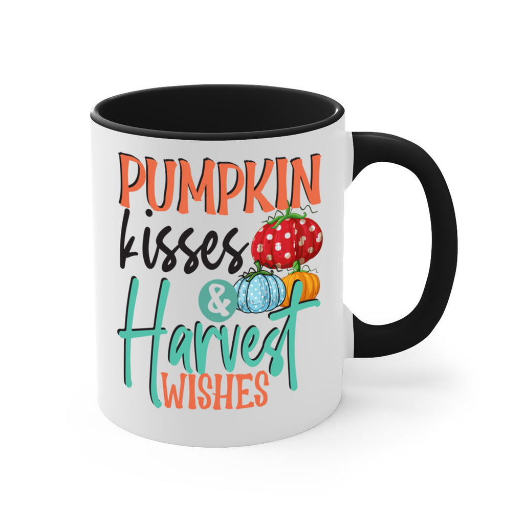 pumpkin kisses harvest wishes 526#- fall-Mug / Coffee Cup