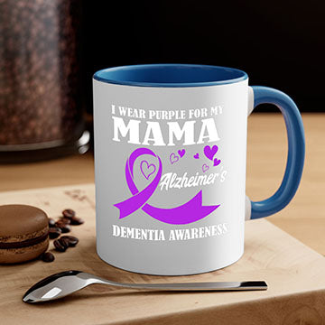 Alzheimers And Dementia I Wear Purple For My Warrior Mama 20#- alzheimers-Mug / Coffee Cup