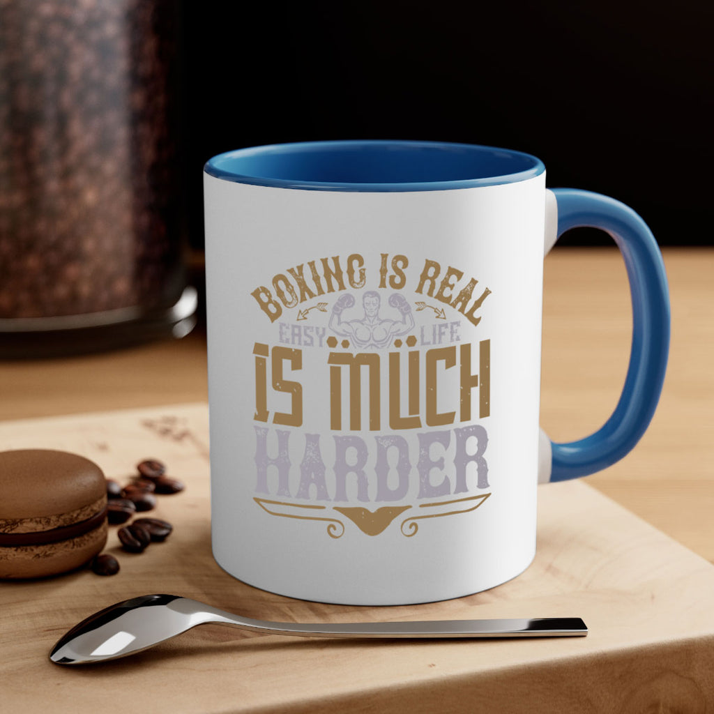 Boxing is real easy Life is much harder 1571#- boxing-Mug / Coffee Cup