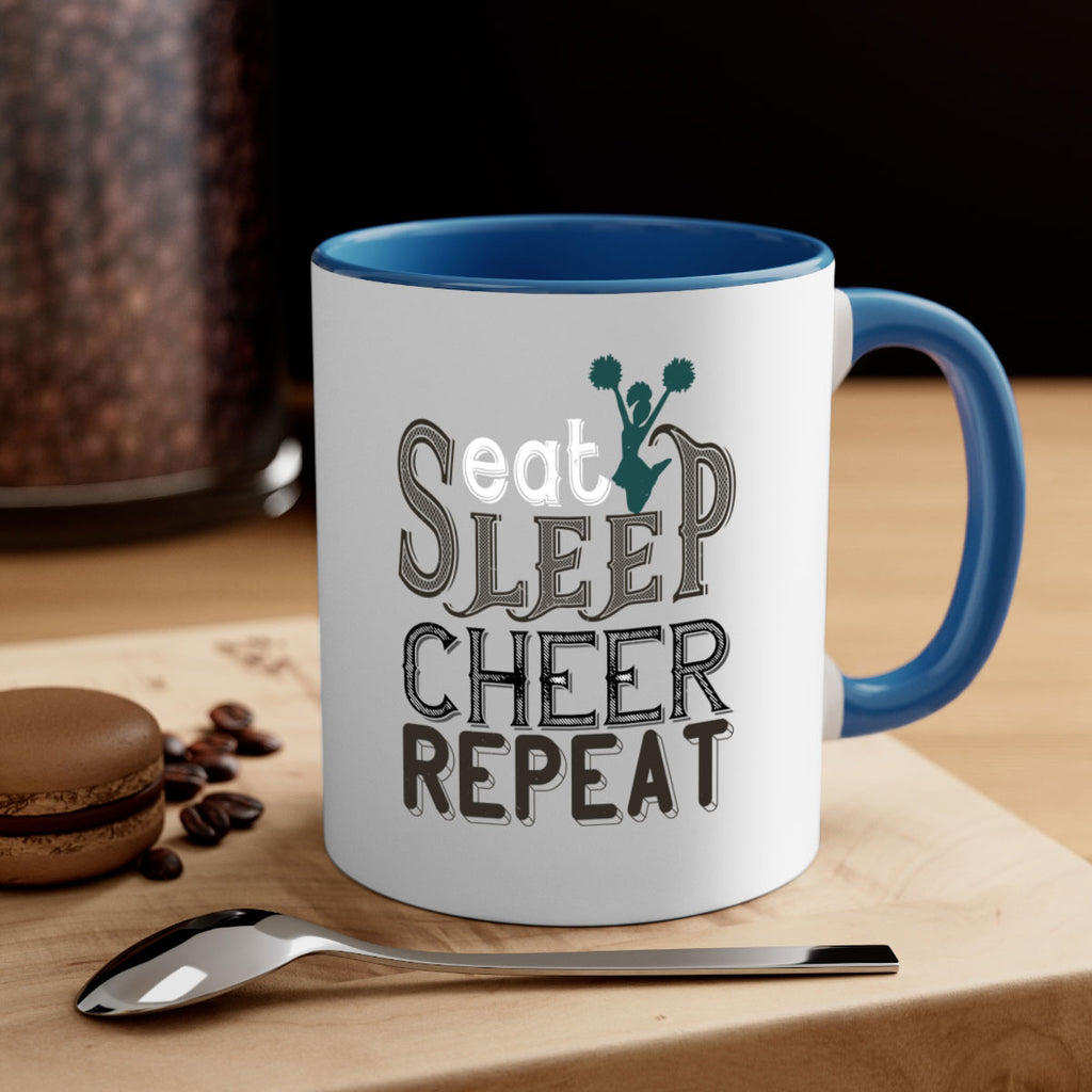 Eat sleep cheer mom 1318#- football-Mug / Coffee Cup