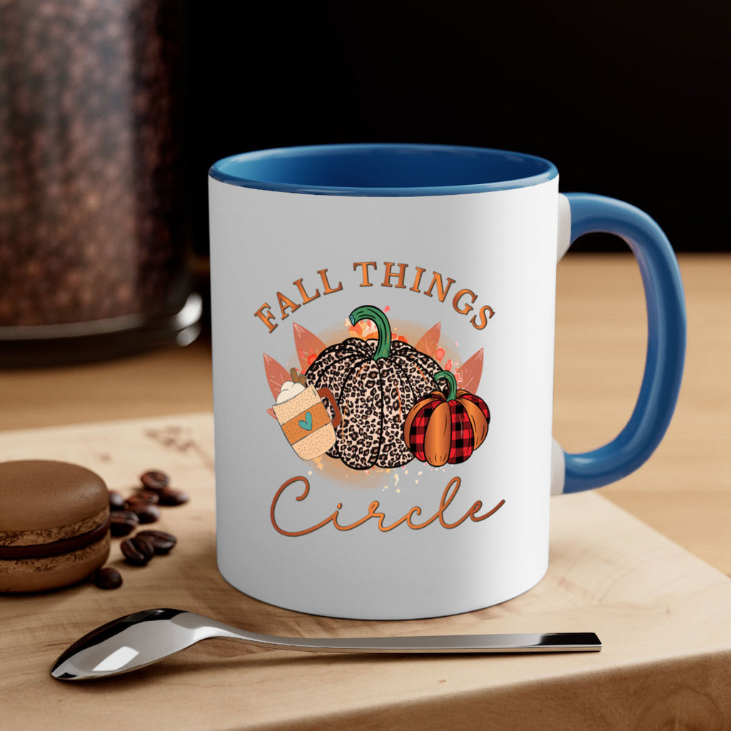 Fall Things Circle 133#- fall-Mug / Coffee Cup