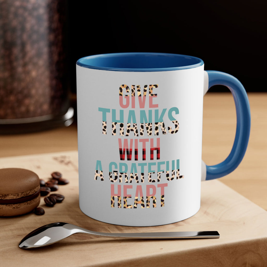 Give thanks with a grateful heart 195#- fall-Mug / Coffee Cup