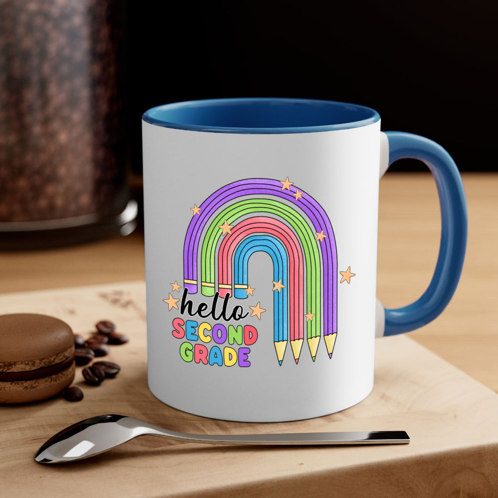 Hello 2nd Grade Pencil Rainbow 11#- second grade-Mug / Coffee Cup