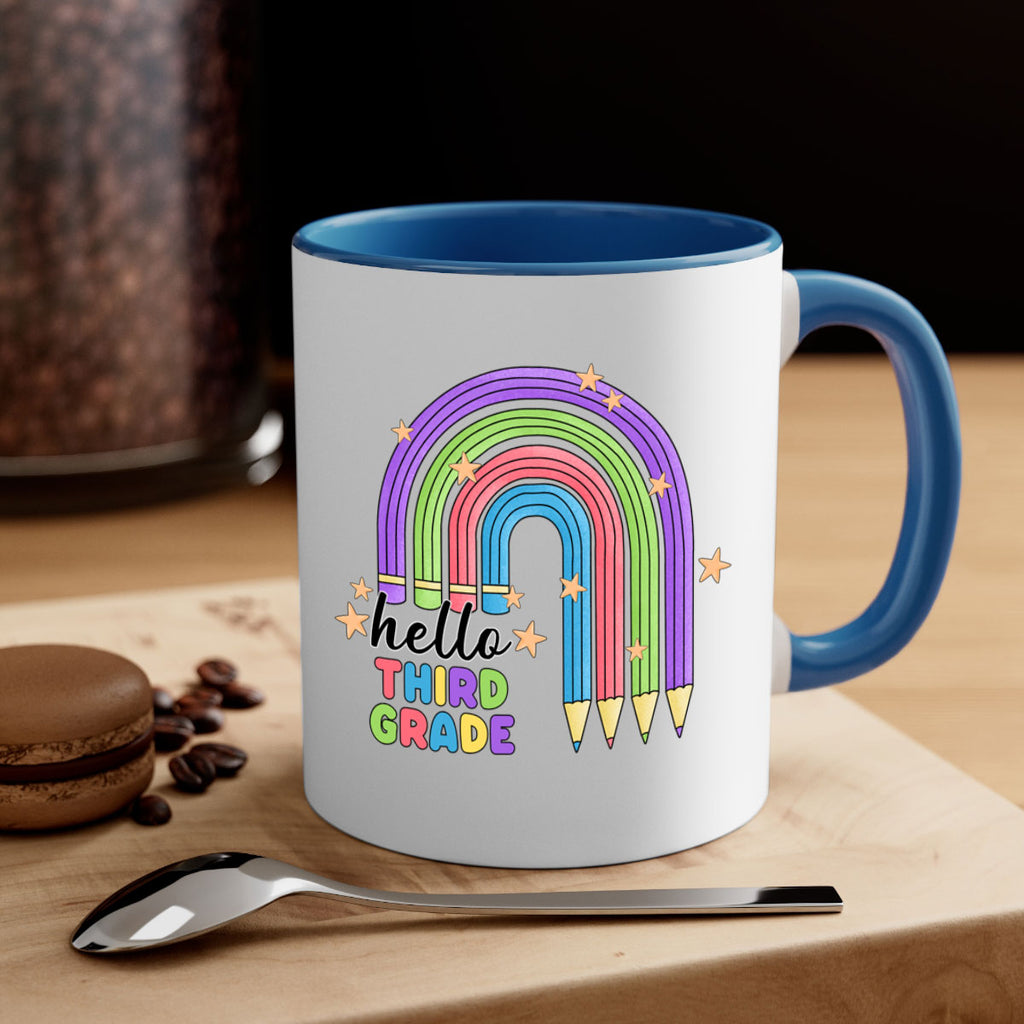 Hello 3rd Grade Pencil Rainbow 11#- Third Grade-Mug / Coffee Cup